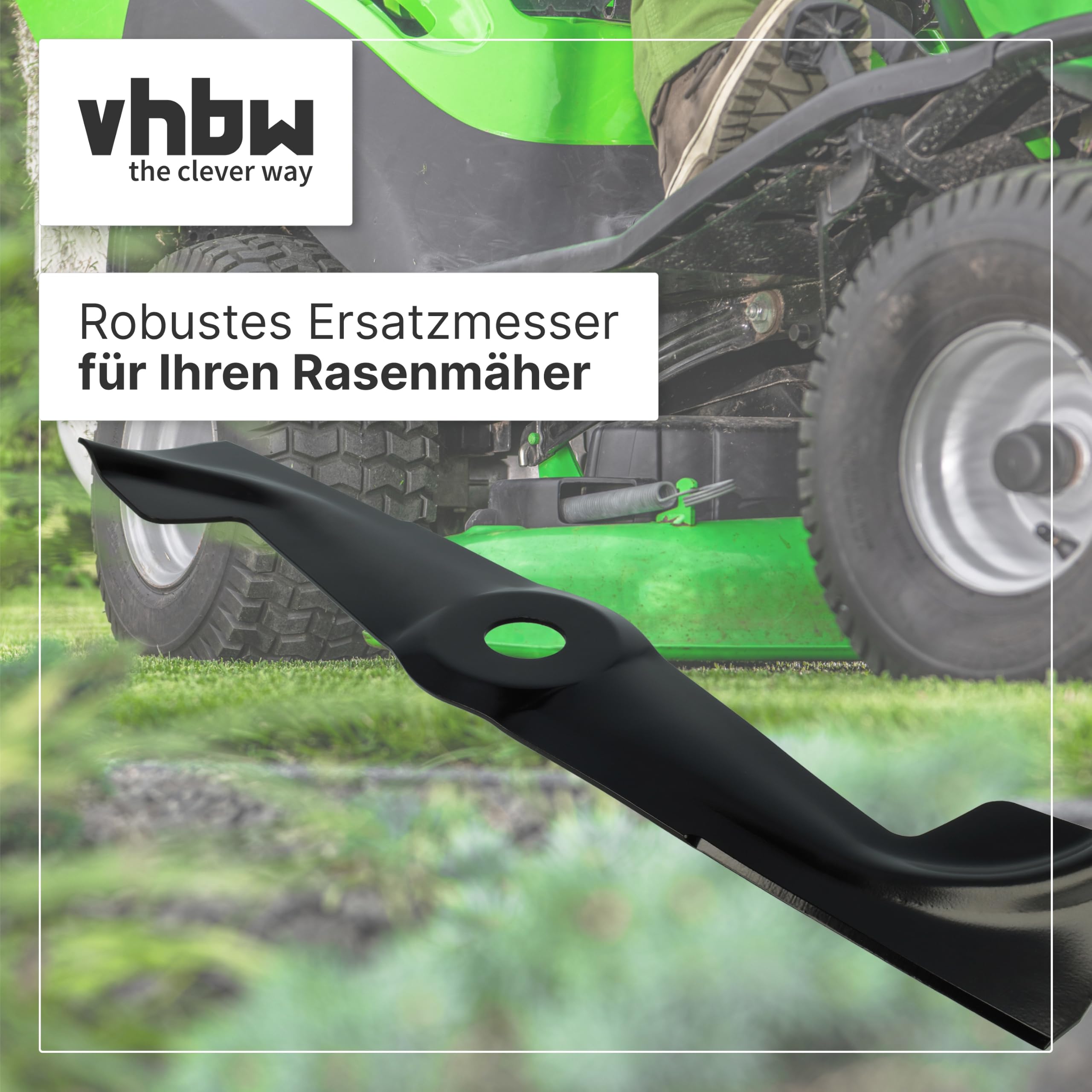 vhbw Lama di ricambio sostituisce Sabo/John Deere 17208, 172089, 29770, 37552, 450-203-000 per tagliaerba - nero, in acciaio 40MnB