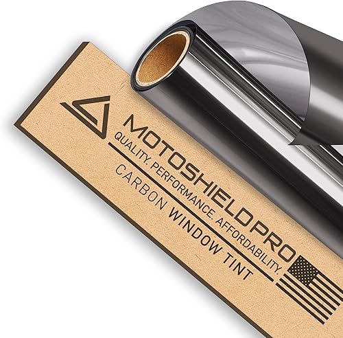 DIY-MotoShield Pro Tinte de carbono prémium (15% VLT) rollo de 30 pulgadas x 10 pies Película profesional para ventana de automóvil, reduce el