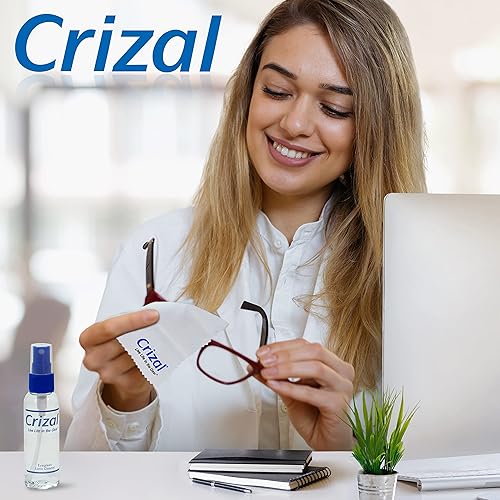 Miniatura 4 de Paquete de limpiador de lentes de anteojos, recomendado por médicos para lentes y revestimiento antirreflectantes, spray Crizal de 2 onzas con paño