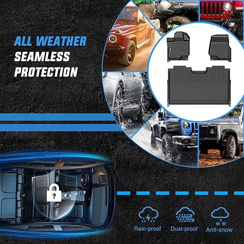 Miniatura 5 de Nilight Alfombrillas de TPE para Ford F-150 F150 Lightning SuperCrew Cab asientos de cabina 2015 2016 2017 2018 2019 2020 2021 2022 2023 2024 2025