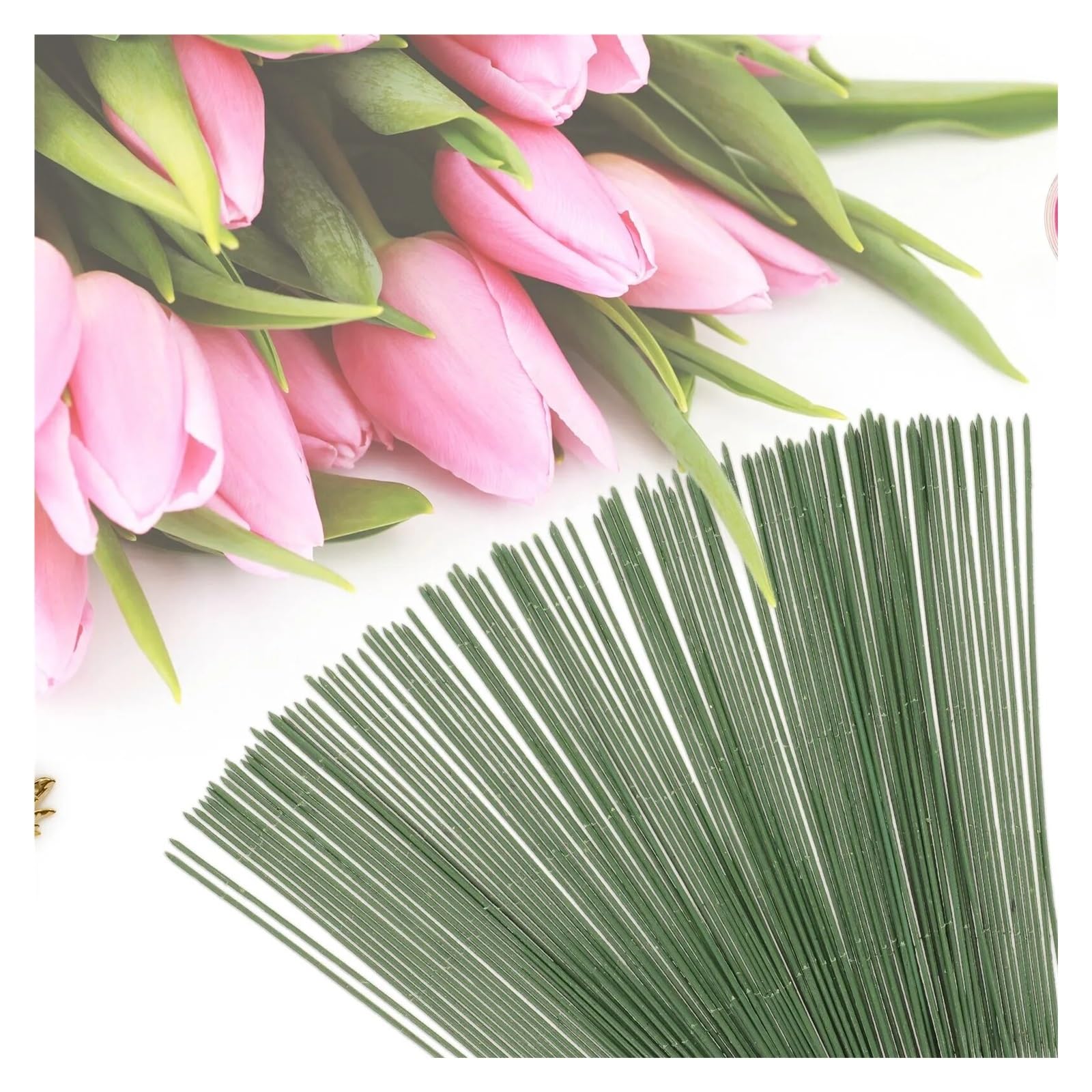 Amazon｜100 個 25 センチメートルプラスチック花茎造花スティック