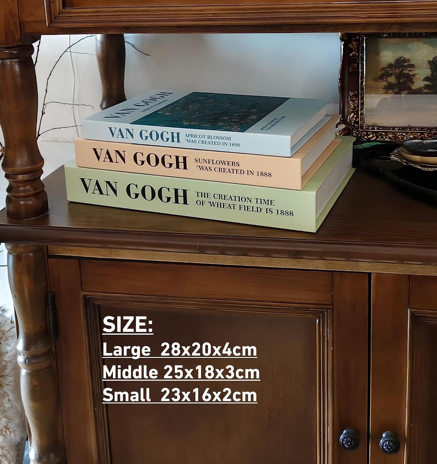 LUNETH Decorative Books for Home Decor - Set of 3 Faux Books for Coffee Table Decor, Fake Book for Decoration, Aesthetic Faux Book Storage Box for Decor, Decor Accent for Living Room Bookshelf