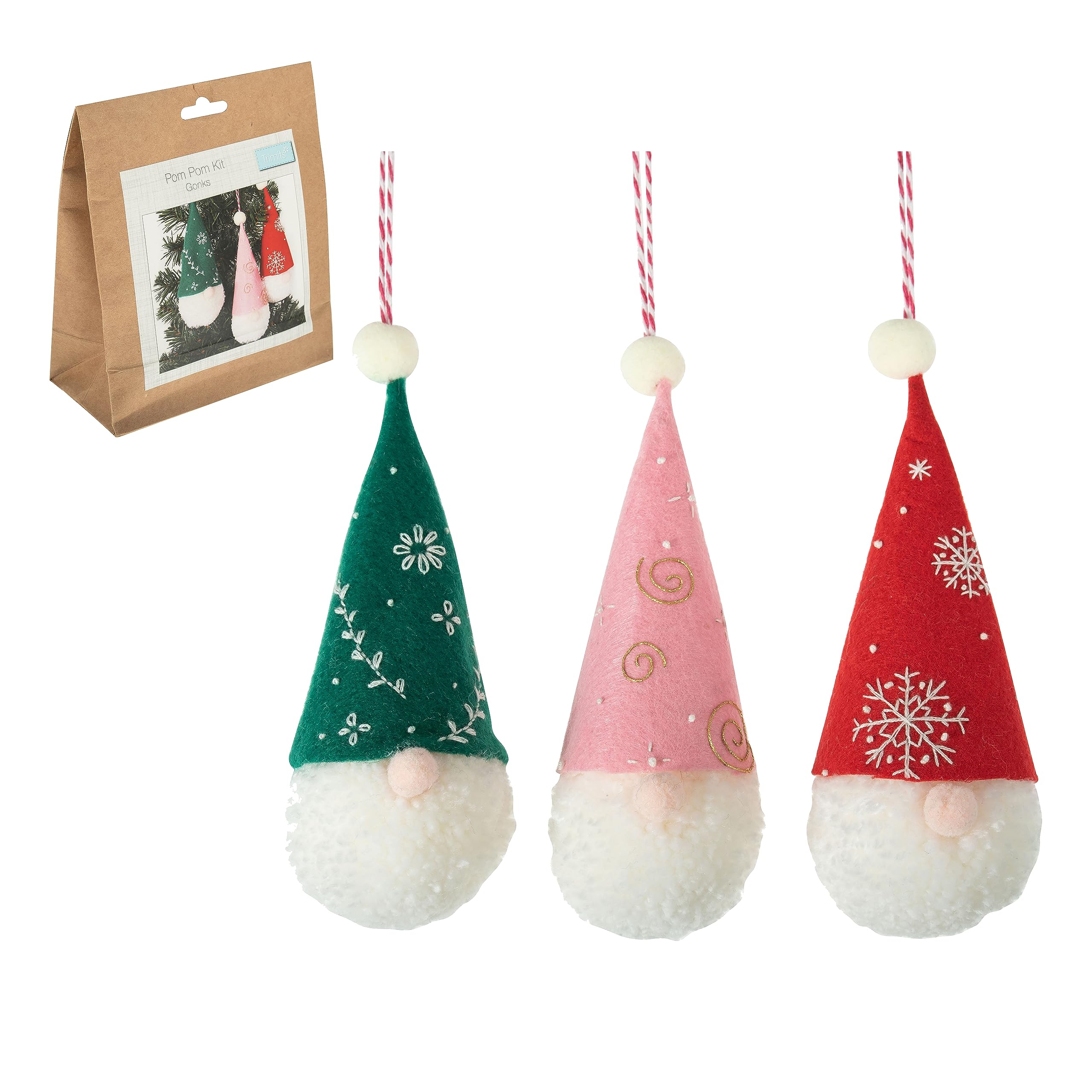 Trimits Pom Pom Decoration Kit, DIY, Homemade, Crafts - Festive Gonks