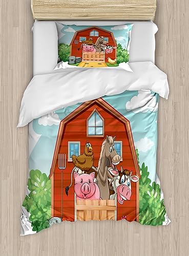 Miniatura 11 de Ambesonne - Funda de edredón multicolor disponible en tres tamaños y en diferentes colores, Tela, Beige, King