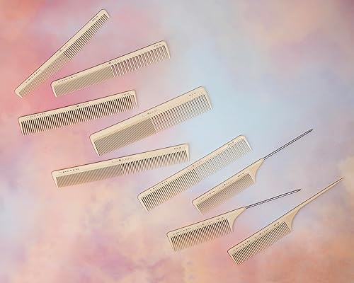 Miniatura 6 de Cricket Silkomb Pro-55 Rattail Hair Cutting Comb - Silicone-Injected, Seamless Teeth with Dual Tooth Pattern for Precision Cutting, Styling, Ideal