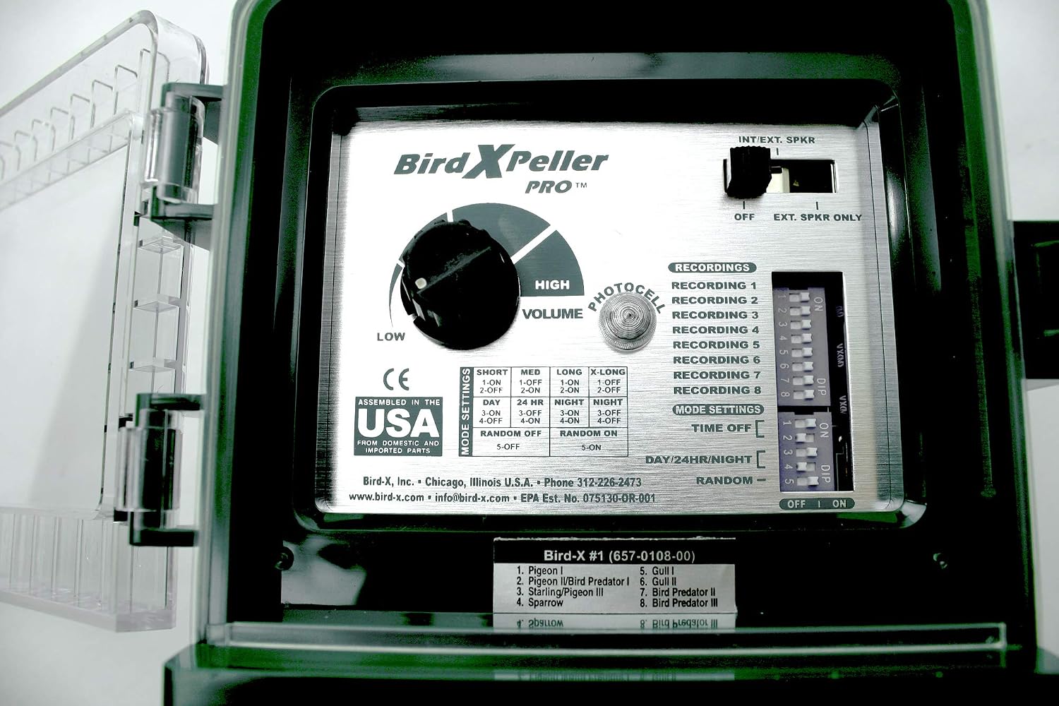 Bird-X BirdXPeller® Pro Electronic Bird Repeller Version 1 for Pigeons, Starlings, Sparrows, & Gulls