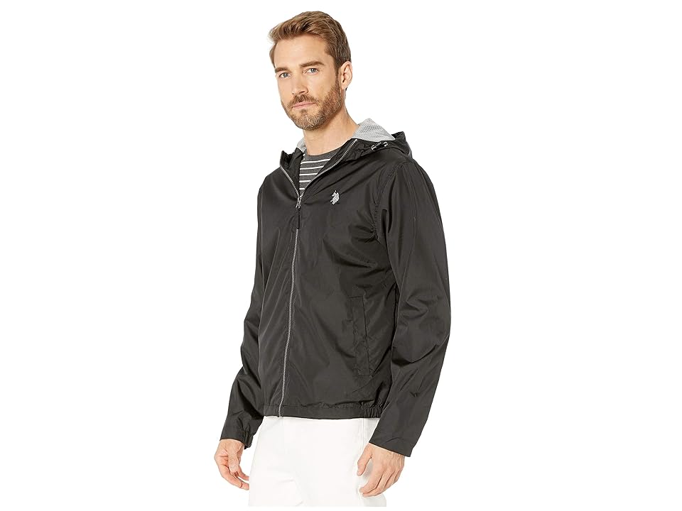 

U.S. POLO ASSN. Solid Windbreaker w/ Hood (Black) Men's Clothing