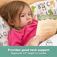 Vista 5 de My Little Dreamy Kids Almohada pequeña de 13 x 18 pulgadas con funda de algodón orgánico, suave y transpirable, lavable a máquina, para niños