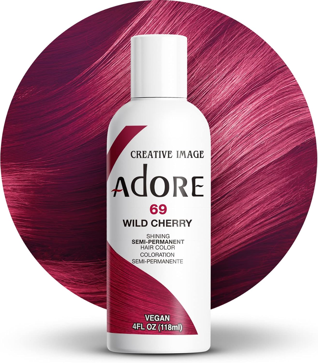 Adore ნახევრად მუდმივი თმის საღებავი, Wildkirsche, 118 ml
