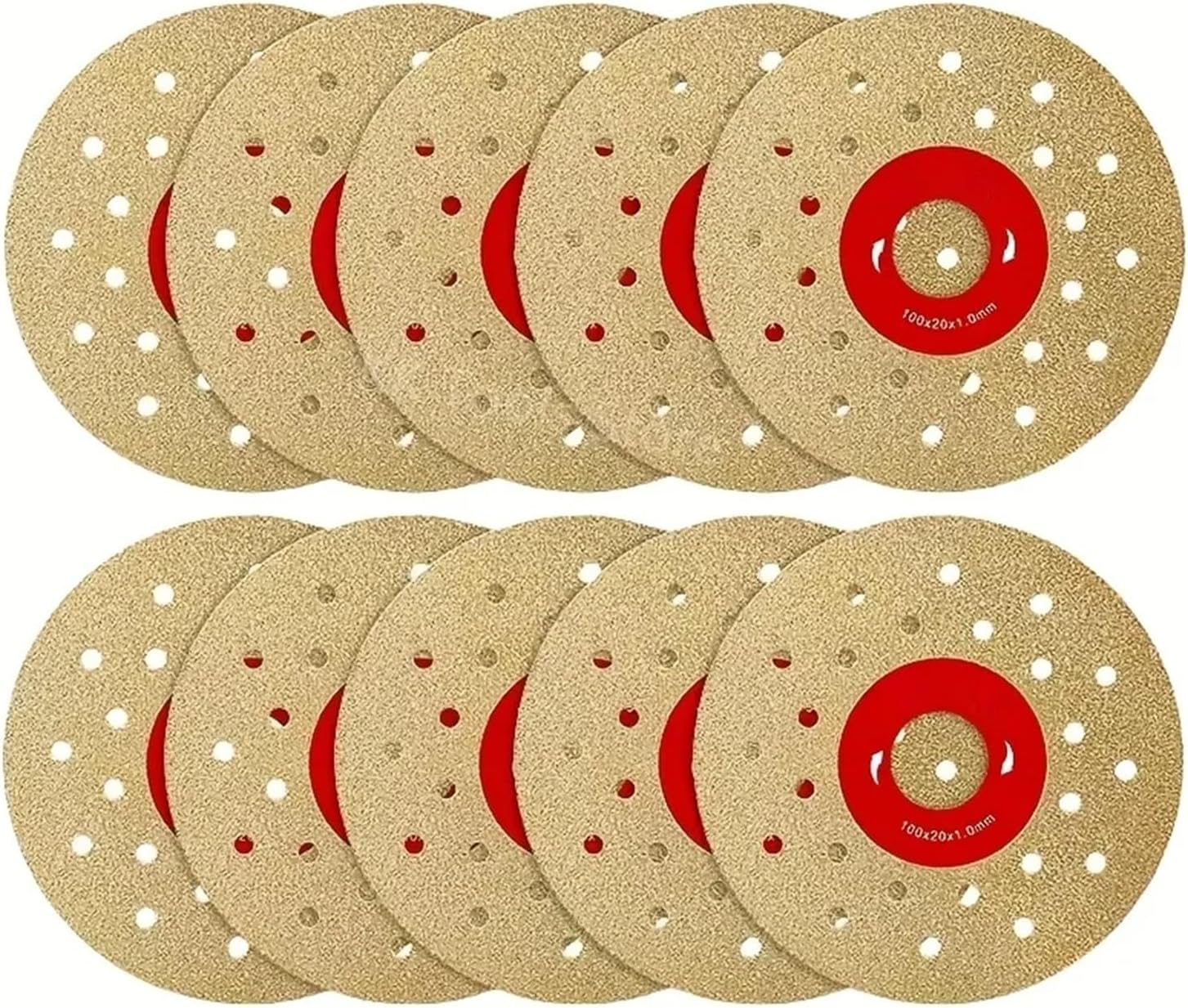 Tile Cutting Disc 1 Pcs 100mm Diamond Grinding Wheel with Double-Sided Vacuum Brazed Saw Blade