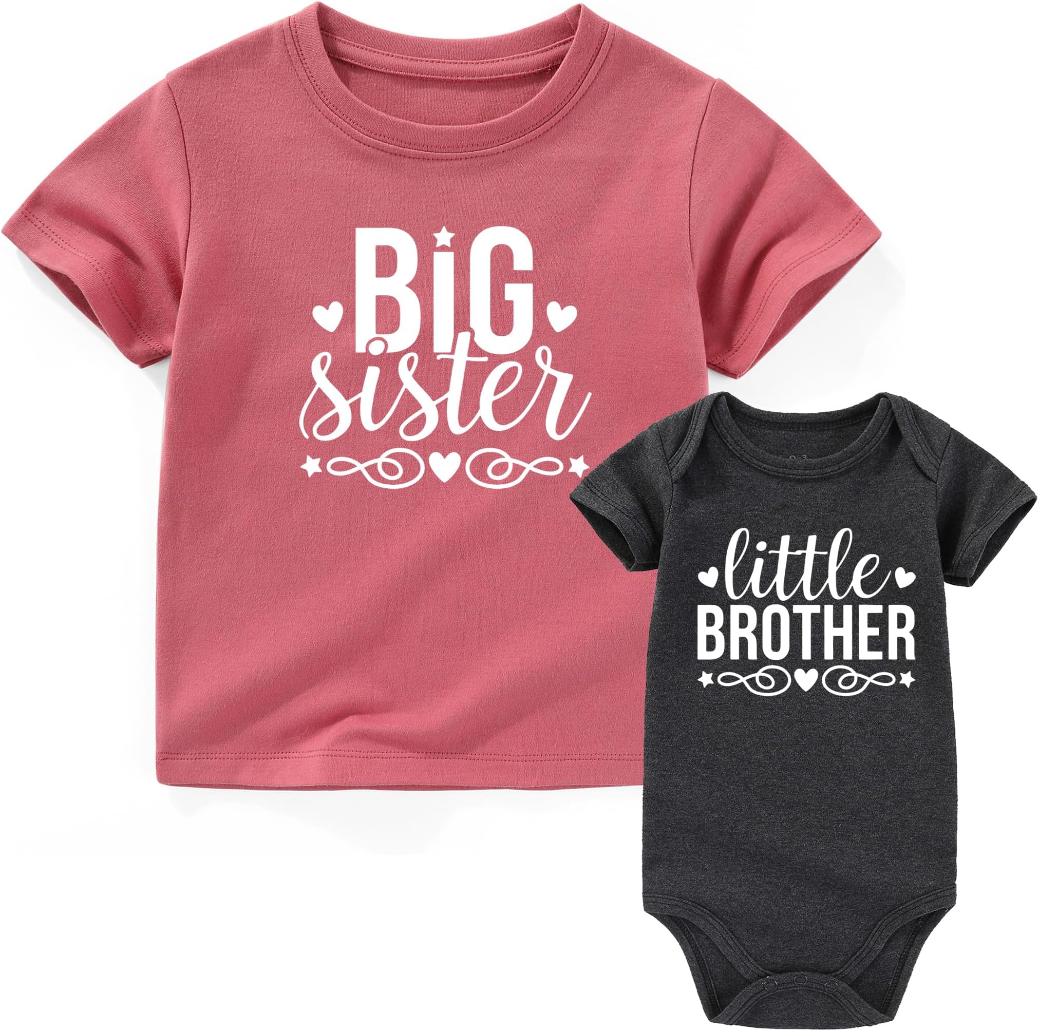 big sister little brother outfits matching toddler shirt lil bro newborn outfit Baby Clothes