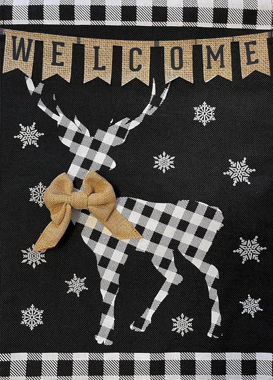 Briarwood Lane Festive Candy Cane Burlap House Flag