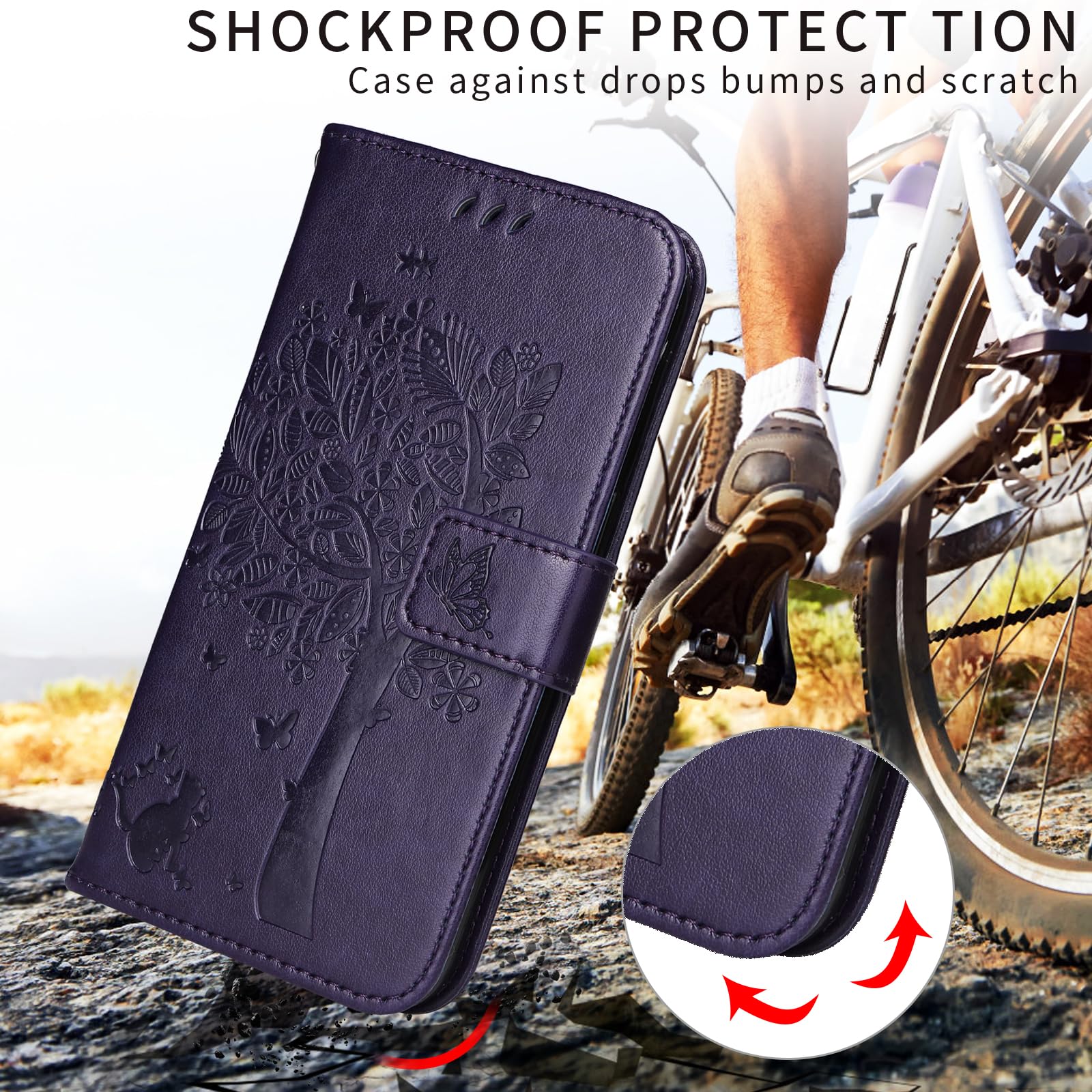 Ougger Cover per Huawei Mate 10 Lite Custodia, Portafoglio Pelle