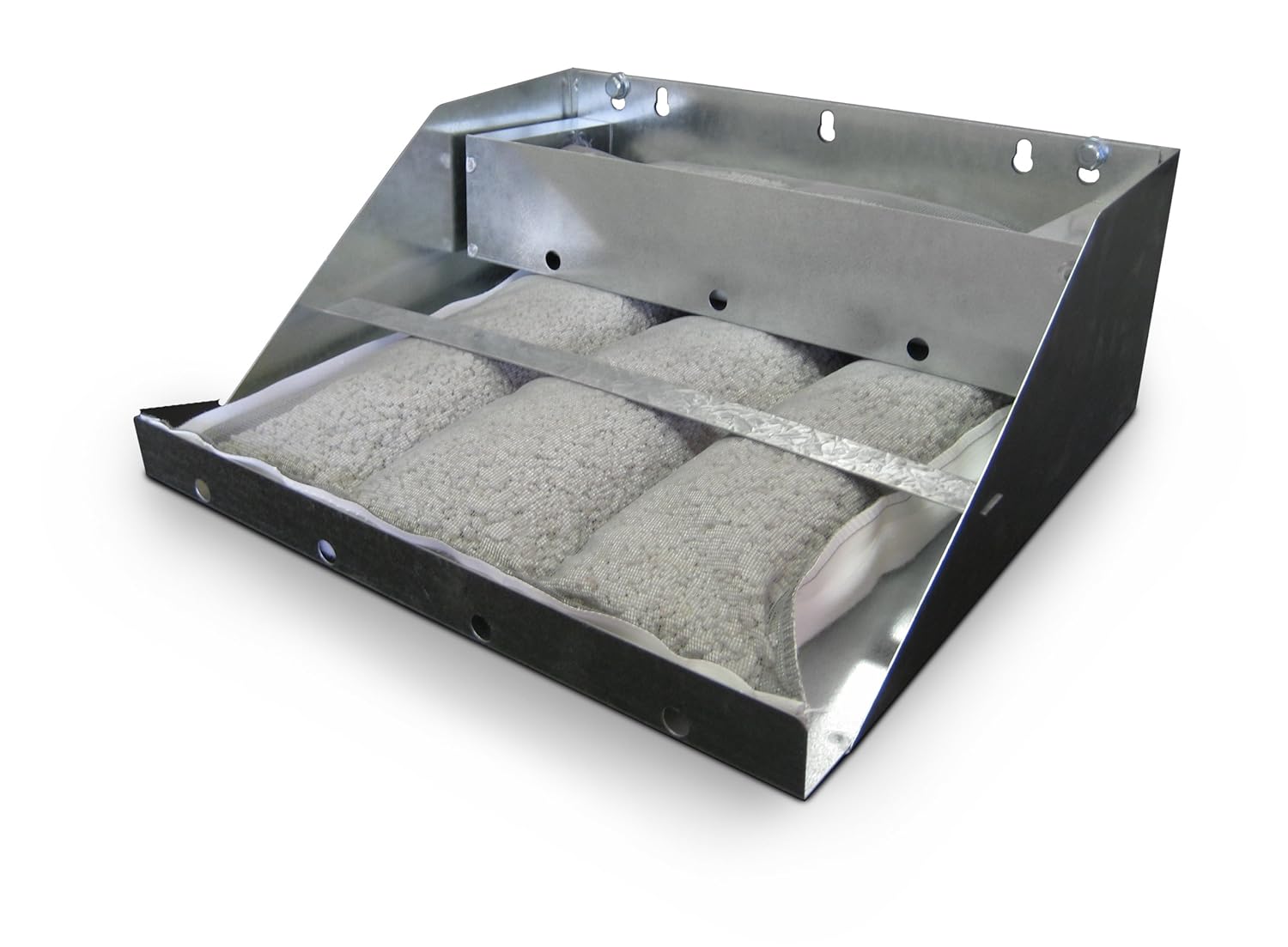Rooftop Grease Containment System -Including Pillows for Installation on Curb-Mount upblast Kitchen Exhaust Fans for Commercial Kitchens, Restaurants, and Food Processing Plants.
