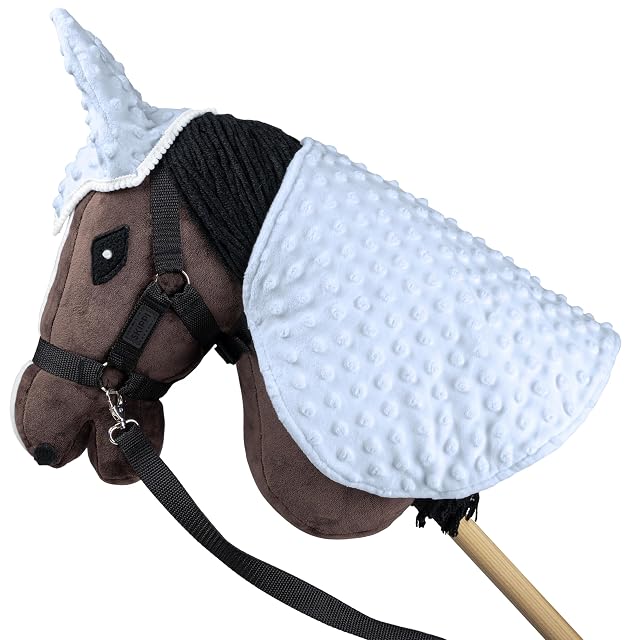 SKIPPI Manta y Orejeras para Hobby Horse - Azul Celeste, Caballo Hobby Horse Accesorios