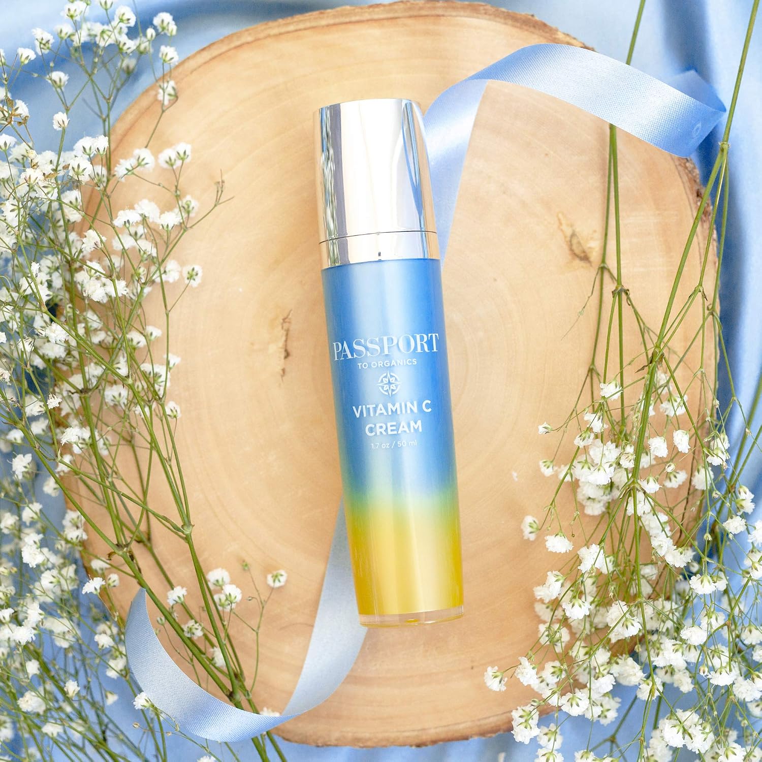 Passport to Organics Vitamin C Cream with Spanish Rosemary and Vitamin C Ester,No Added Parabens