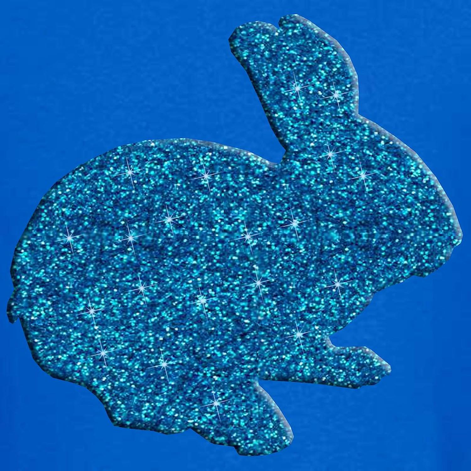 CafePress Blue Glitter Silhouette Easter Bunny T Shirt Kids Dark Cotton T-Shirt