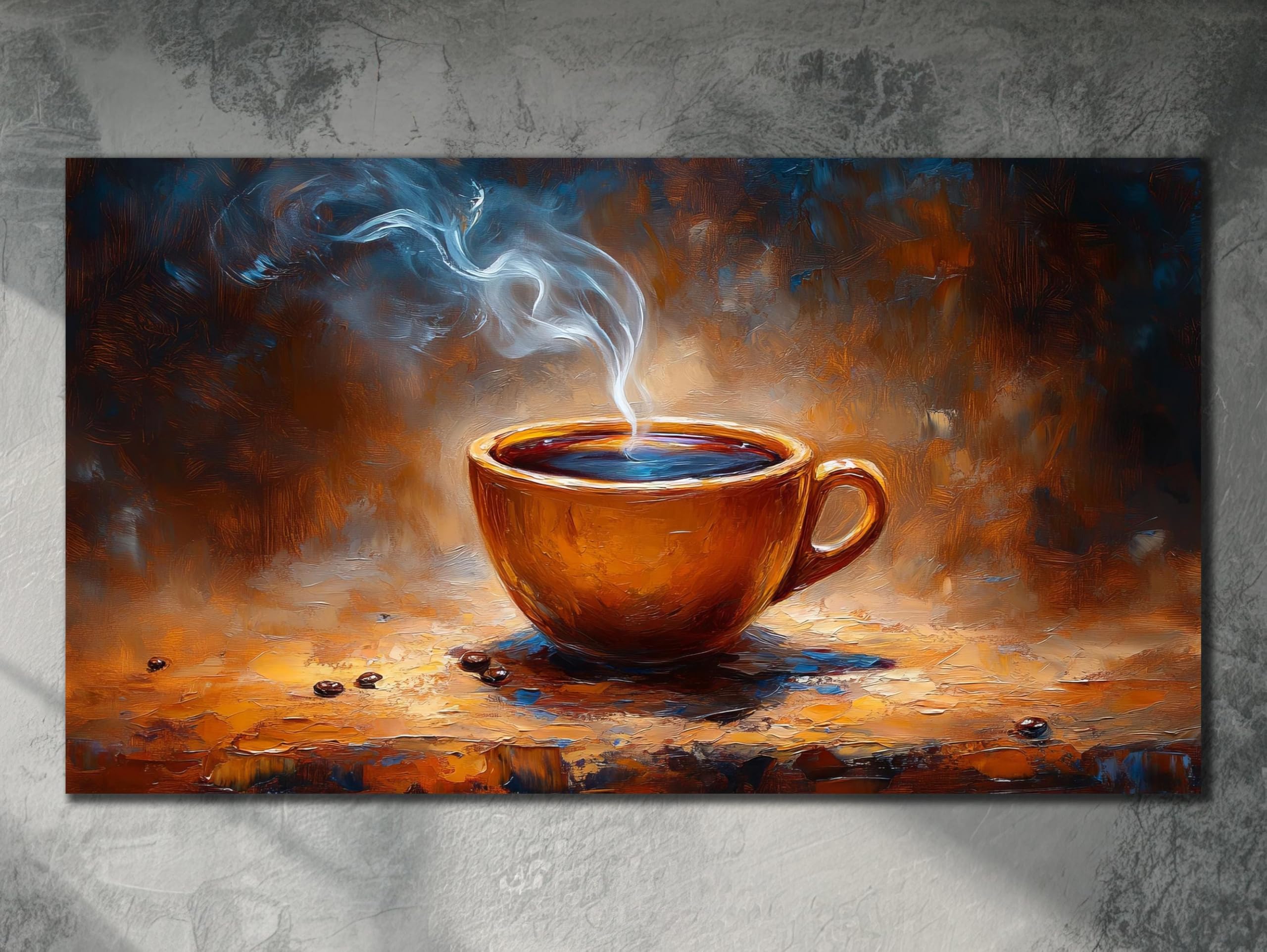 Tableau abstrait sur toile déco murale café affiches et impressions