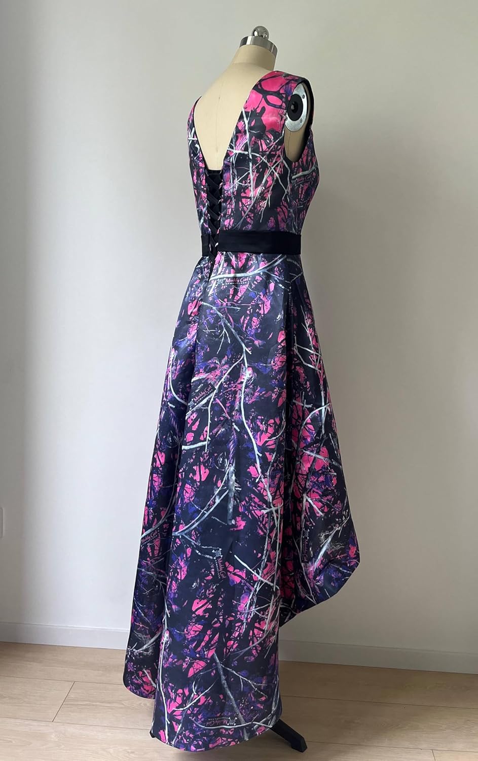 DINGZANCAMO High Low Camo Mother of The Birde Dress Bridesmaid Gown V Neck