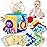 hahaland Baby Tissue Box Toy - Baby Toys 6-12 Months Montessori Toys for 6 Month Old with Textured Tails, Crinkle Tissues, Squeaky, Mirror, Gifts Play Silks Sensoy Scarves for Babies Stocking Stuffers