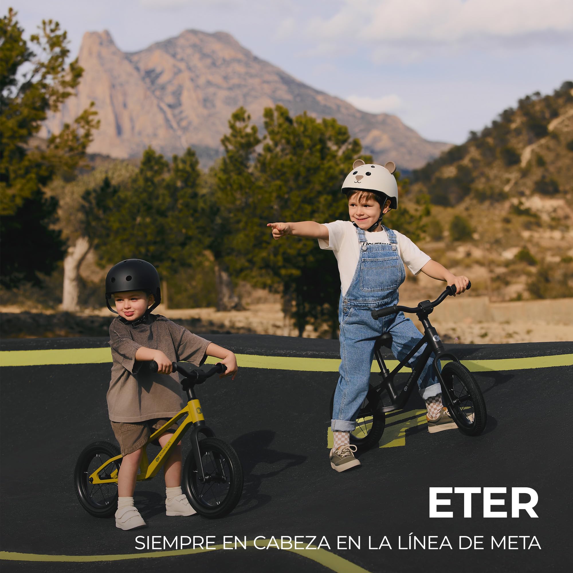 Kinderkraft ETER Bicicleta sin Pedales, Bicicleta Infantil, Bici Bebe, Regulable, Sillín Blando, A Partir de 2 años, hasta 35 kg