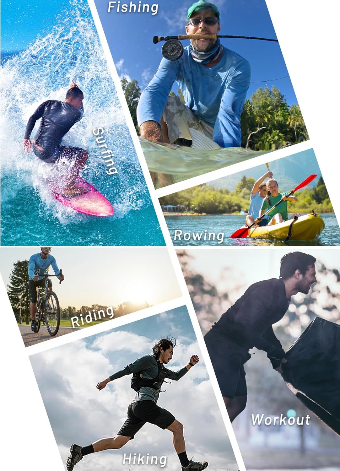 KINSWT Men's Sun Protection Shirts UPF 50+ Long Sleeve Swim Shirts UV SPF Quick Dry Lightweight Rash Guard - Image 6