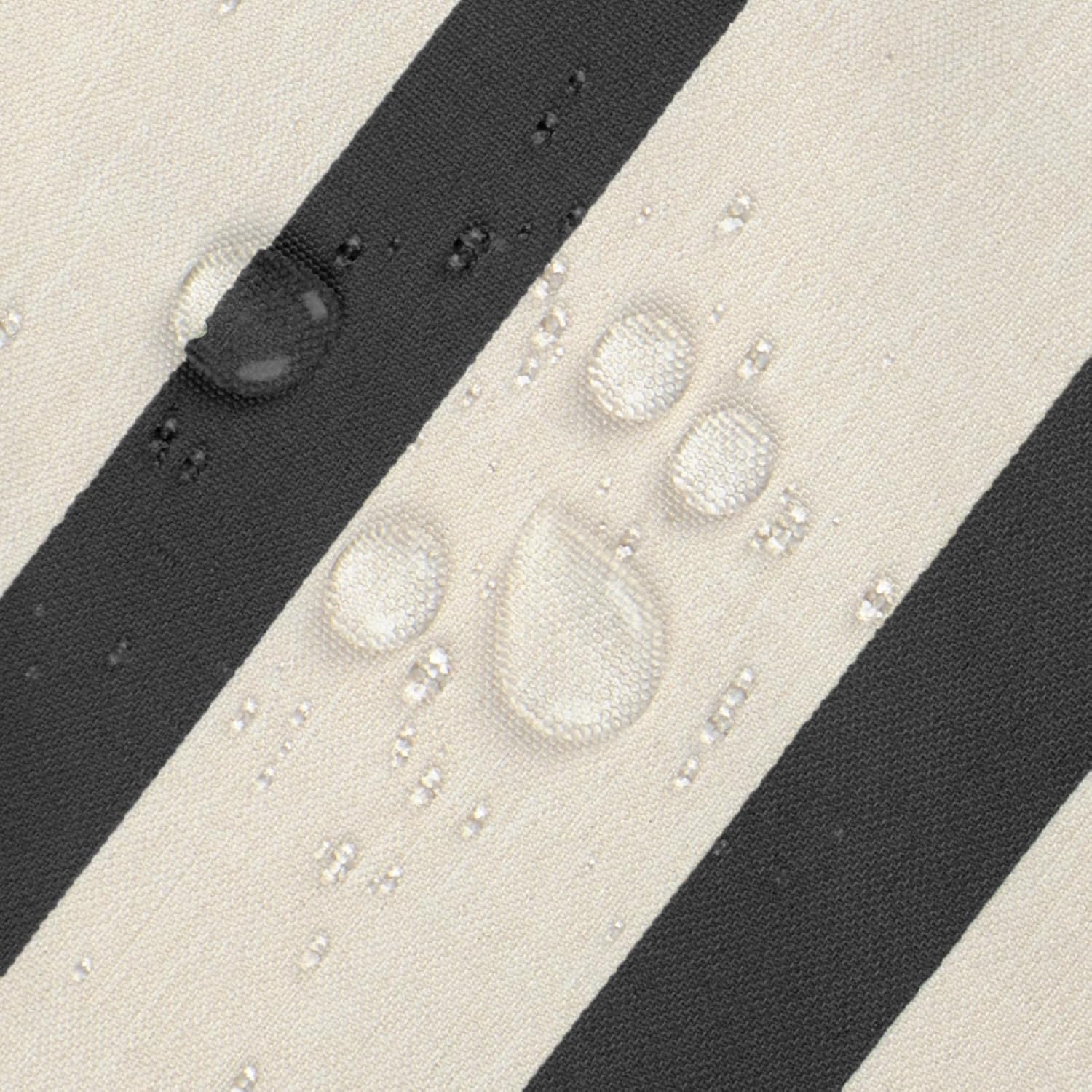 Black Beige Striped Linen Cotton Waterproof Shower Curtain, Funny Stripe Shower Curtains for Bathroom Decor, Chic Fabric Cloth Shower Curtain 72" W x 72" L