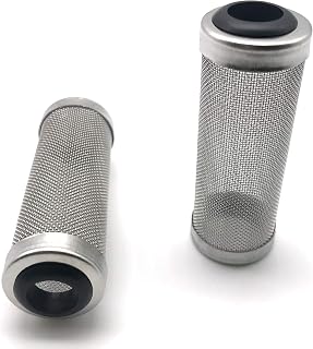 NACX 2Pcs Aquarium Fish/Shrimp Mesh Net Filter Guard,Fish Tank Intake Strainer Pre-filter Cover Stainless Steel (11mm ID)