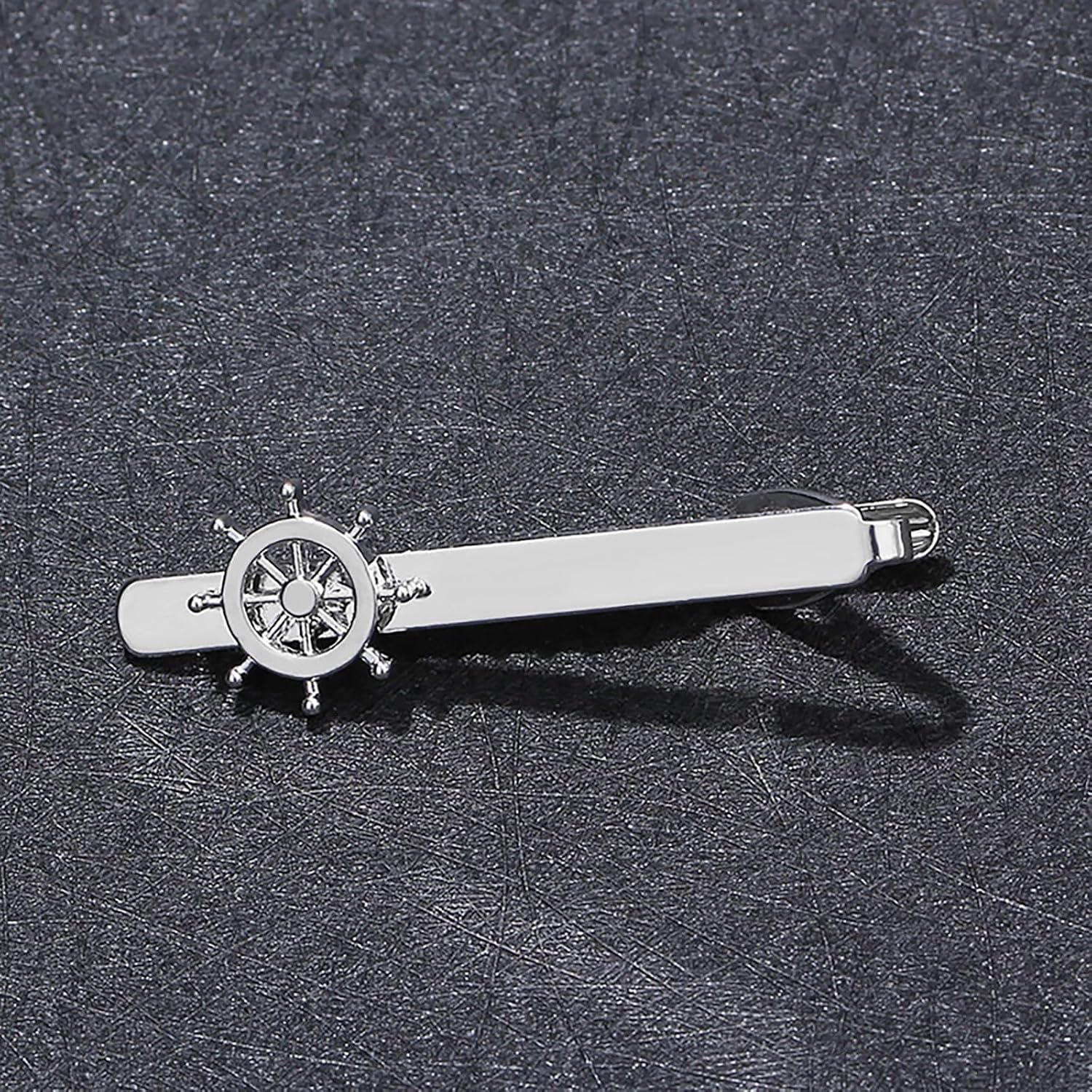 Novelty Silver Tie Clips for Men Unique Leaf Piano Anchor Note Tie Bar Neckties for Regular Wedding Business Tie Pin Clips