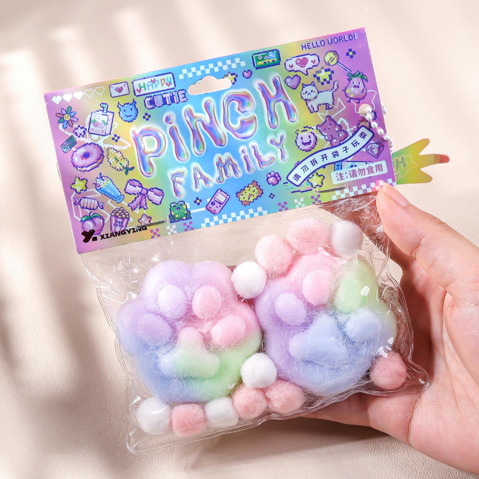 AnboorCat Paw Squishies Squeeze Toys, Soft Stress Relief Sensory Toys, Novelty Fidget Toys for Adults and Teens, Party Gifts (Multicolor)