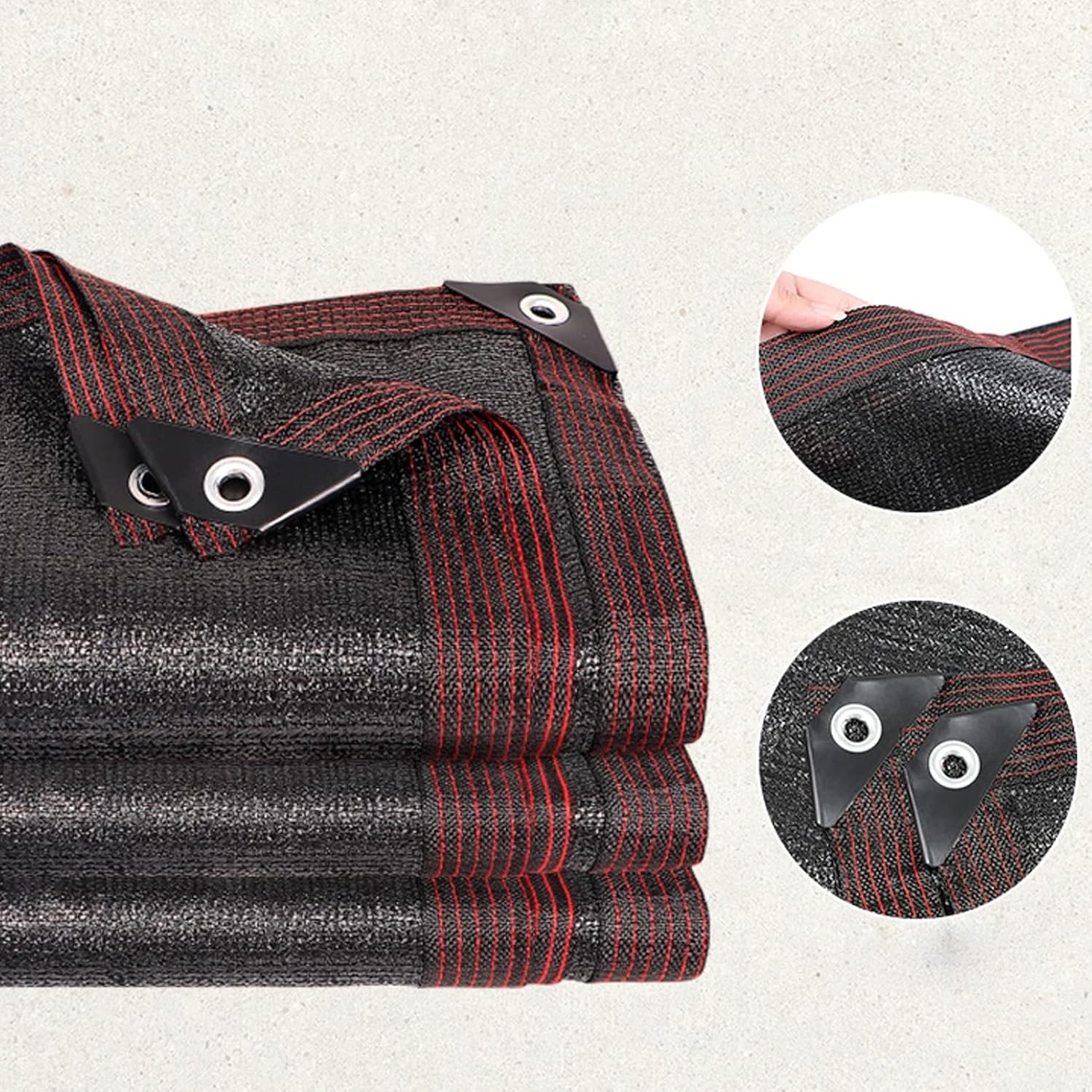 Sunblock Shade Cloth Black Garden Sunshade Net UV Resistant Fabric Mesh Tarp Outdoor Protective Net Heat Insulation Shade Netting,for Garden Flower Plant Suitable (4x4m/13.1x13.1ft)