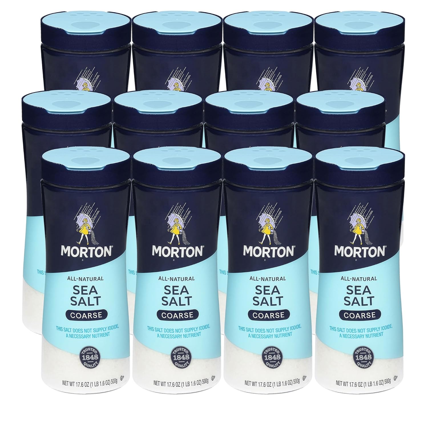 Morton Sea Salt, Coarse, 17.6 Ounce (Pack of 12)