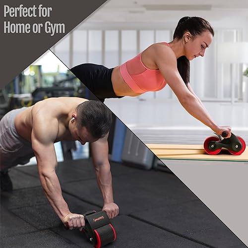 Miniatura 6 de SPORTANG Rueda abdominal de rebote automático, equipo de entrenamiento ABS, rueda de rodillo AB para entrenamiento abdominal y núcleo, rueda