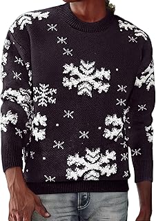 Generic Women’s Funny Pullover Christmas Jumpers Chunky Knitted Ugly Christmas Festive Sweaters Long Sleeve Round Neck Cozy Knitwear Sweaters Patterns Soft Warm Novelty Outerwear Custom Knit Jumper