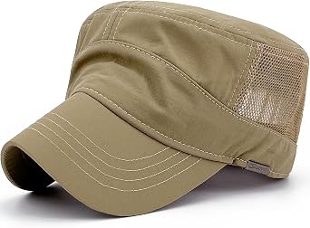 Water Resistant Military Hat Quick Dry Cadet Cap Army Flat Top