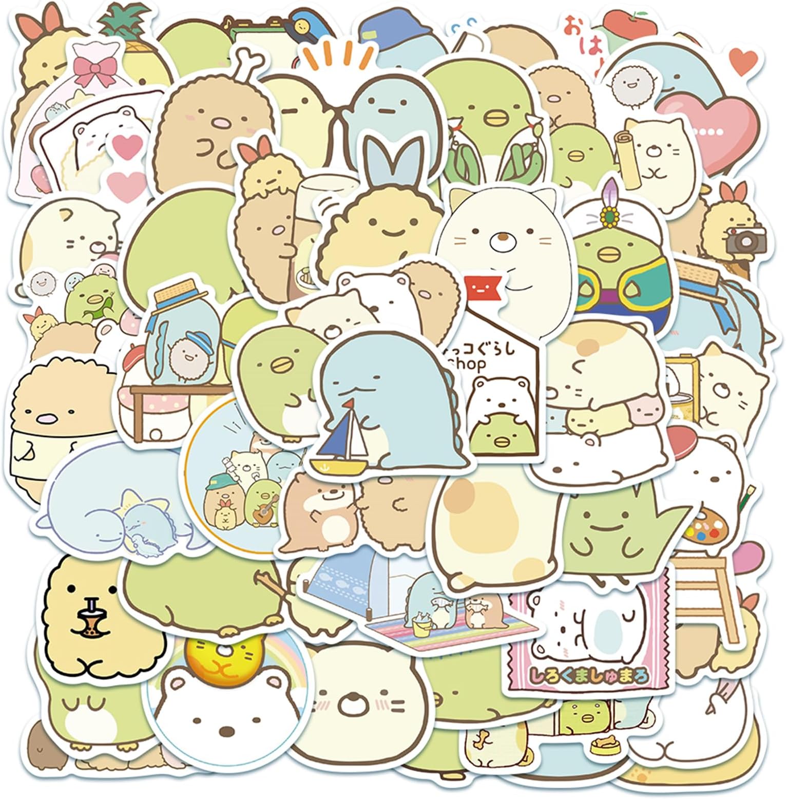 50 Pcs Kawaii Sumikkogurashi Cartoon Stickers Japanese Anime Laptop Stickers for Kids Girls Teens Water Bottles Luggage egosopp Decal