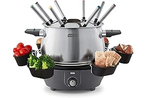 Dash Deluxe Stainless Steel Fondue Maker with Temperature Control