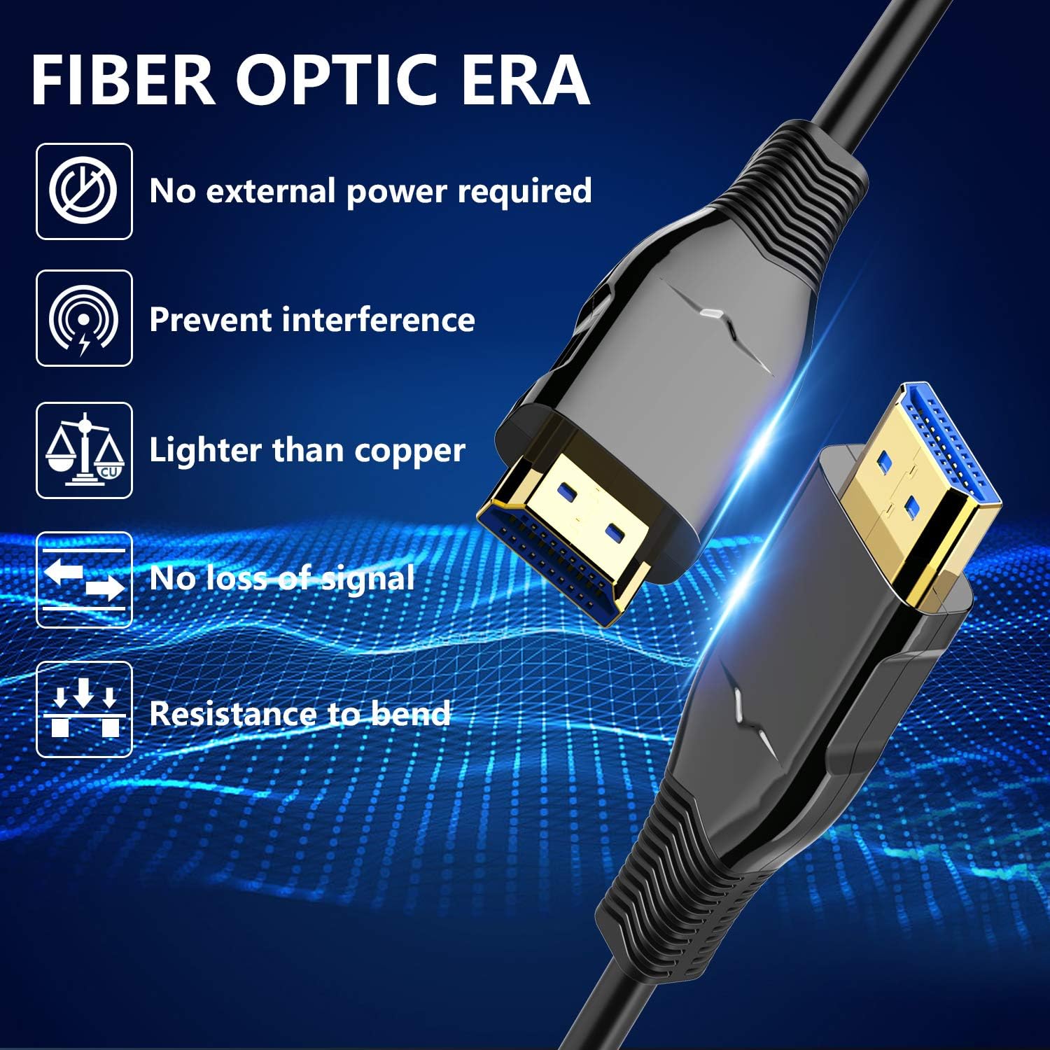 🛒 Flаѕh Sаlе Fiber Cable Optical Hdmi,50ft 4K HDR 60Hz Inflaming Retarding Slim HDMI 2.0b HDR10, ARC, HDCP2.2, 3D, Dolby Vision, 18Gbps Fireproof Fiber Optic HDMI Cable Subsampling 4:4:4/4:2:2/4:2:0
