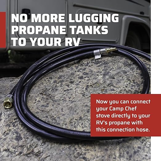 Camp Chef RV Connection Hose Type 250 male quick connect 8' hose