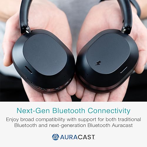 Miniatura 8 de MEE audio Matrix Cinema 3D 2026 Auriculares Bluetooth sobre la oreja con almohadilla de carga inalámbrica para TV; cancelación activa de ruido