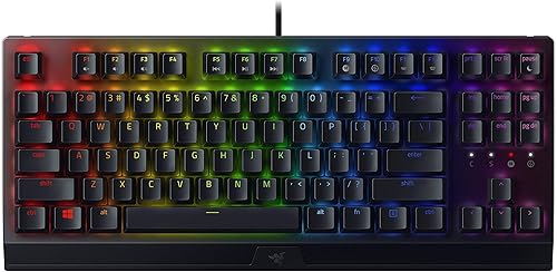 Razer BlackWidow V3 Tenkeyless - Teclado mecánico para juegos Teclas mecánicas Razer - Iluminación RGB Chroma - Factor de forma compacto -