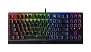 Razer Black Widow V3 Tenkeyless Mechanical Gaming Keyboard Switches - Chroma RGB Lighting - Compact Form Factor - Programmable Macro Functionality - USB Passthrough