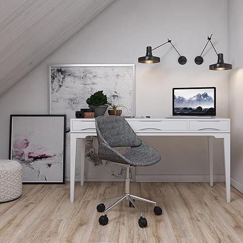 Miniatura 2 de SIMPLIHOME Malden - Silla de oficina giratoria ajustable para computadora, color gris, para oficina y estudio