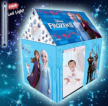 frozen tent house with led lights