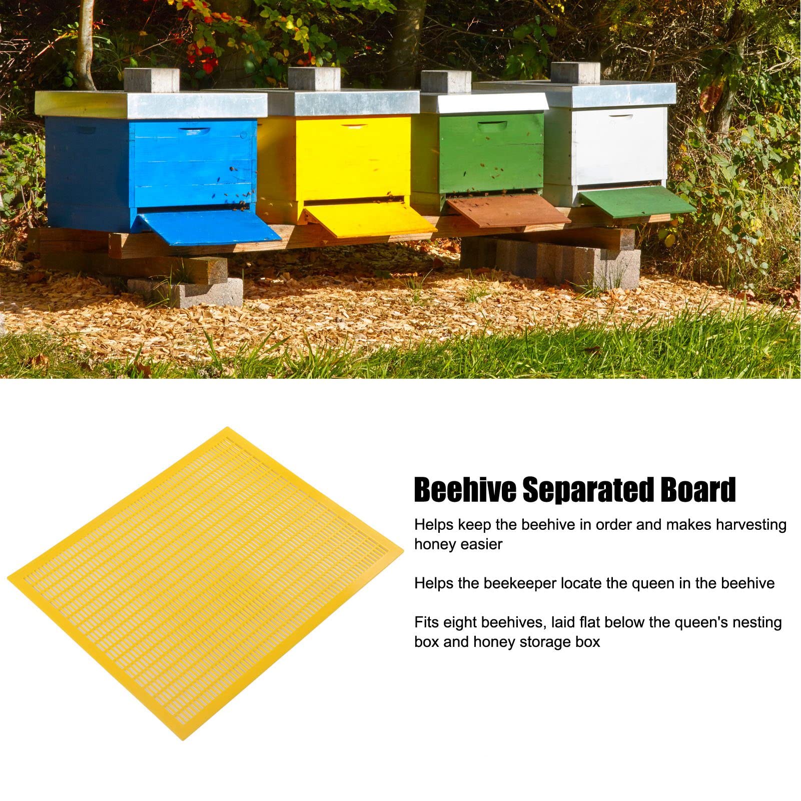 Excluseurs de Reine d'abeilles,3 pièces en Plastique avec espaces ovales adaptés aux Abeilles, sépare Les Reines d'abeilles des supers de Miel pour l'apiculture et sépare Les Reines d'abeilles du mie