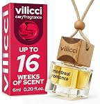 Vilicci Montreal Romance Voiture Air Refroidisseur – Parfum de voiture élégant et doux & Éliminateur d'odeur, Diffuseur de voiture suspendu longue durée, végétalien, sans cruauté, conforme à l'IFRA, jusqu'à 120 Jours de fragrance