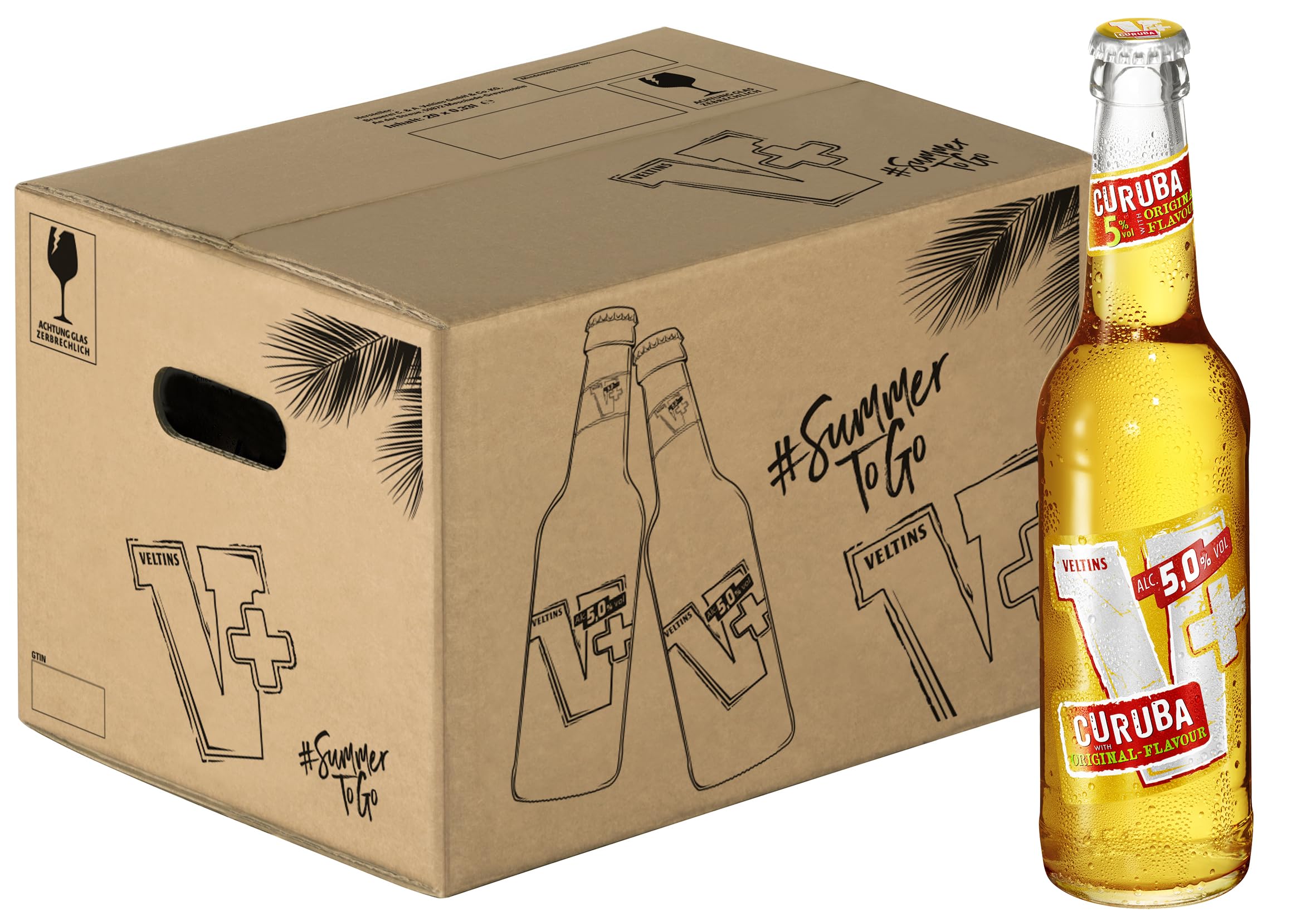 VELTINS V+ Curuba Biermischgetränk, MEHRWEG (20 x 0.33 l Flasche)