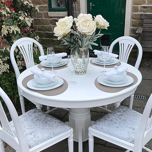 Miniatura 2 de Manteles individuales de silicona, manteles individuales ovalados para mesa de comedor, juego de 4 manteles individuales, antideslizantes,