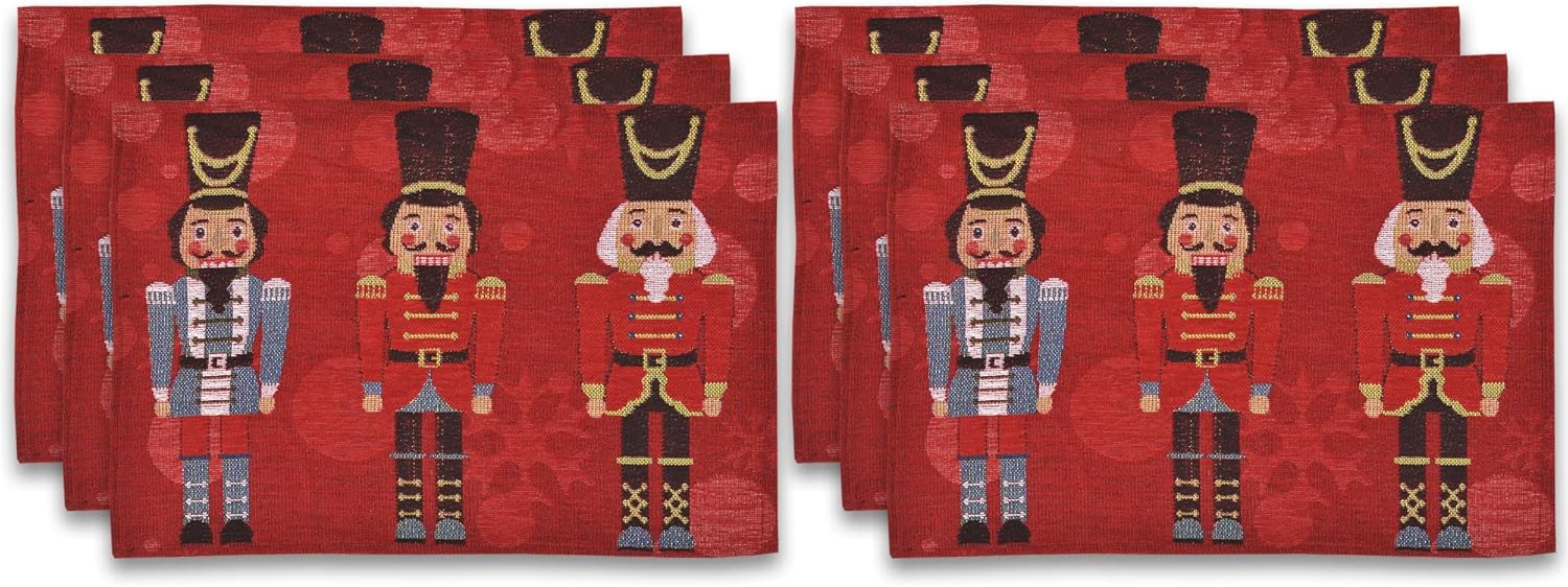 Christmas Table Decoration, Cotton Xmas Chenille Placemat Sets, Home