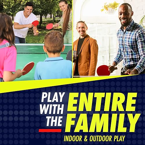 Miniatura 7 de NIBIRU SPORT Juego de 2 palas de ping pong, kit de palas de tenis de mesa prémium con 2 raquetas, 3 pelotas y estuche portátil, remos y accesorios